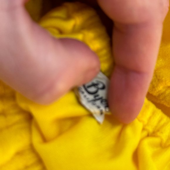 Vintage 70s Byer California Yellow Maxi Dress Empire Waist, Velvet Juliet Gown S - Picture 8 of 9